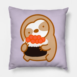 Cute Salmon Roe Sushi Sloth Pillow