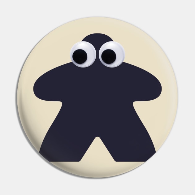 Meeple Googly Eyes Pin by RollForTheWin