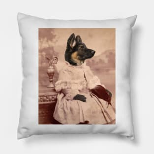 German Shepherd Puppy Girl Pillow