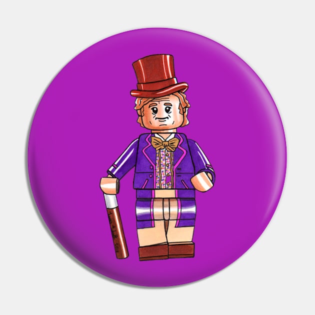 Willy Wonka Minifigure Pin by schultzstudio