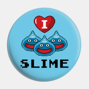 I Love Slime Pixel Art Pin