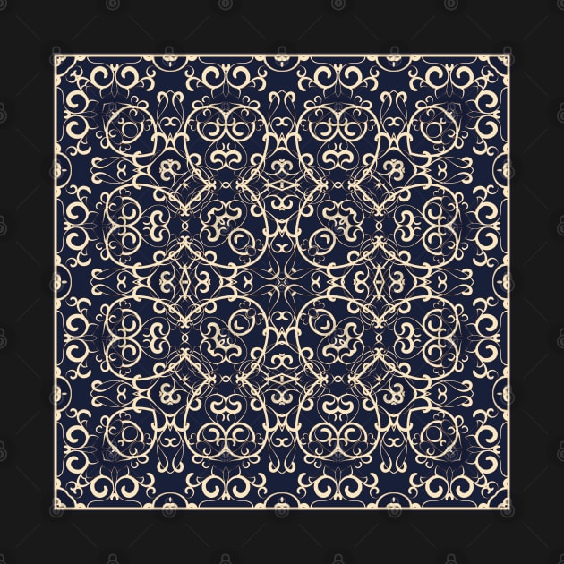 Bright square arabic ornate pattern by IrinaGuArt