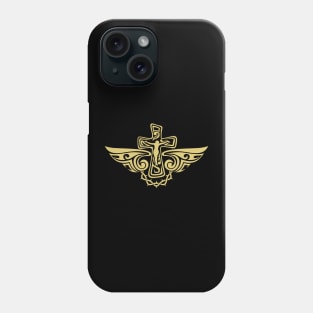 Jesus Christ on the cross. Tattoo style. Phone Case