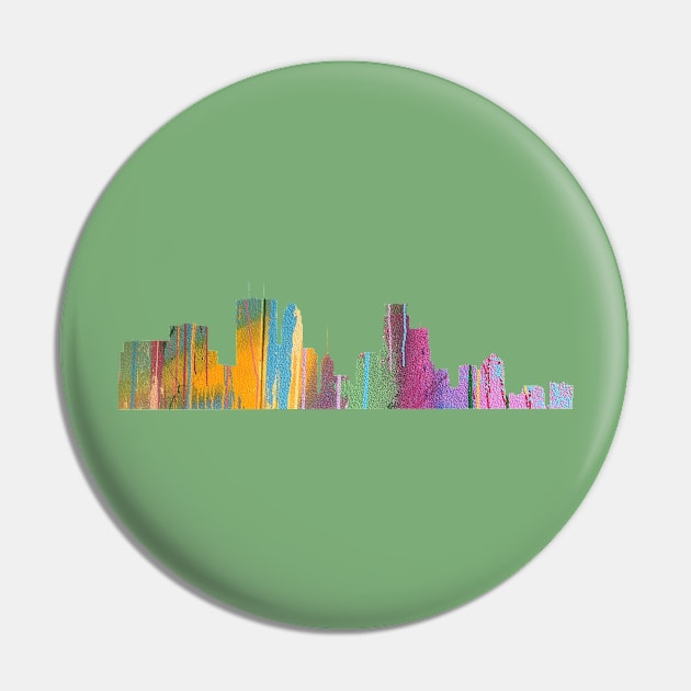 Minneapolis Minnesota Skyline Silhouette with Colors Pin by tonylonder