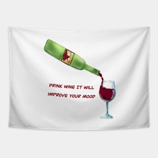 Drink Wine Tapestry