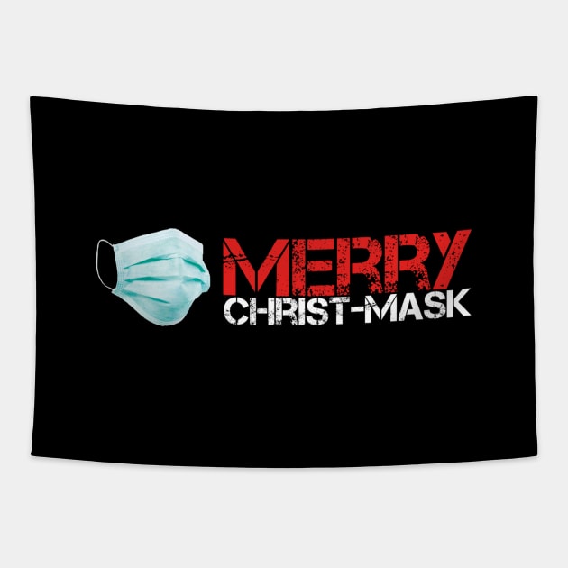 Xmask Merry Christ Mask 2020 Quarantine Christmas Tapestry by ArtFay