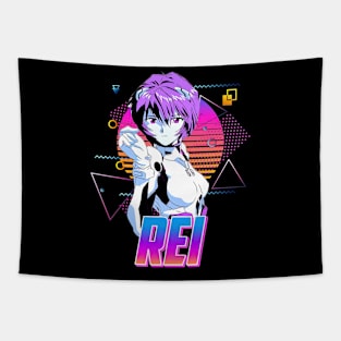 Rei Ayanami Retro Art Tapestry