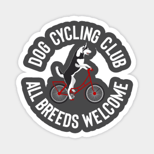 Dog Cycling Club Magnet