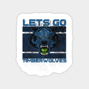 LETS GO TIMBERWOLVES! washed and worn look! Active Magnet