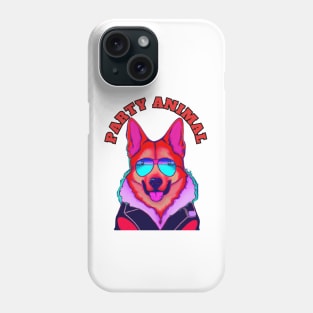 Party Animal Police K9 Dog Synthwave Retro Phone Case