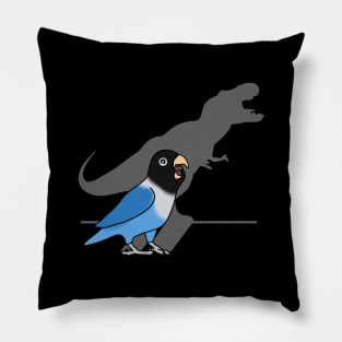 T-Rex Shadow Blue Masked Lovebird Pillow