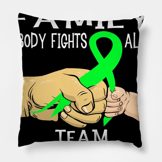 In This Family Nobody Fights Alone Team Muscular Dystrophy Warrior Support Muscular Dystrophy Warrior Gifts Pillow by ThePassion99