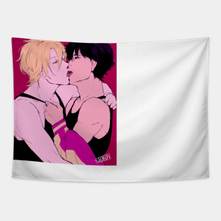 Ash and Eiji Kiss Tapestry