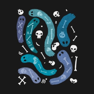 Skulls, bones and ghosts T-Shirt