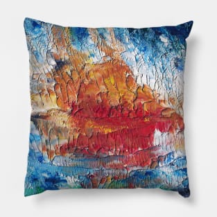 Flowing color-abstract art T Shirt Pillow