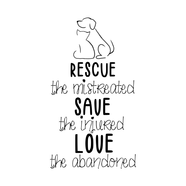 RESCUE SAVE LOVE (in black) by SAFEstkitts