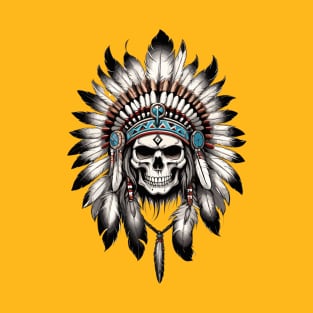 Native American Chief Skull T-Shirt