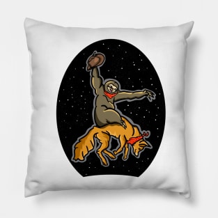 Sloth riding a Fox Pillow