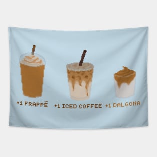 Coffee pixel art Tapestry