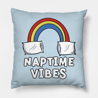 Naptime Vibes Nap Rainbow and Pillows Pillow