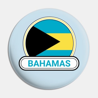 Bahamas Country Badge - Bahamas Flag Pin