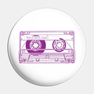 Cassette Tape (Violet Lines) Analog / Music Pin