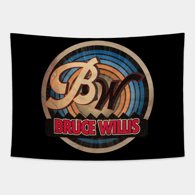 Bruce Willis design Tapestry by JakQueApparels