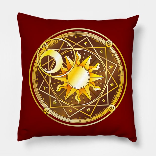 CardCaptor Sakura - Clow Card Back Pillow by YueGraphicDesign