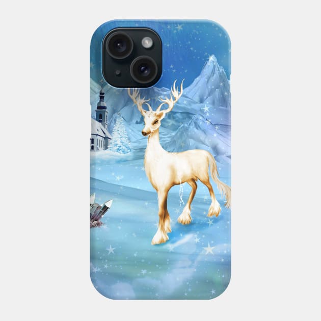 Wonderful fantasy animal in a winter landscape Phone Case by Nicky2342