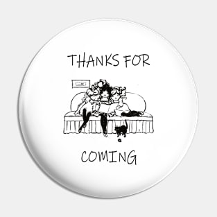 thanks for coming girls kids cute Pin