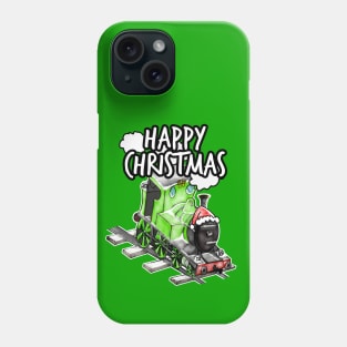 Happy Christmas Steam Train Railway Railroad Enthusiasts Snow Phone Case