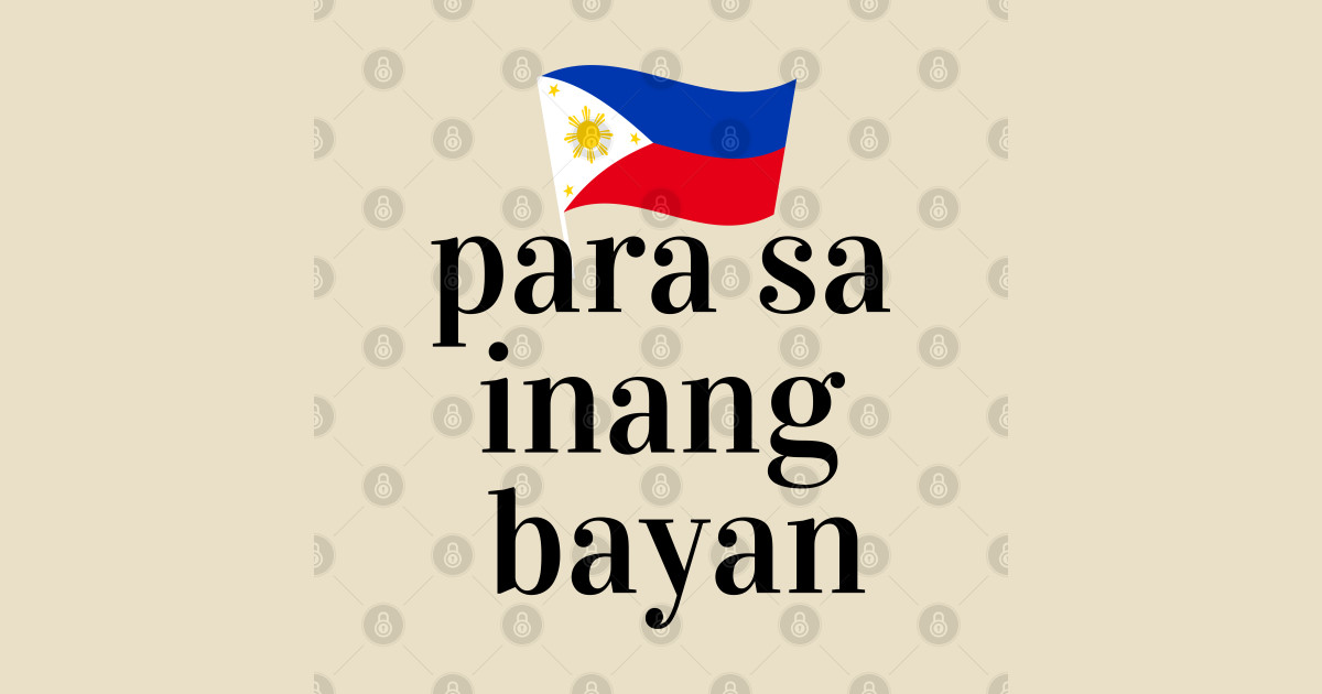 philippines flag: Para sa inang bayan - Philippines Flag - Sticker ...