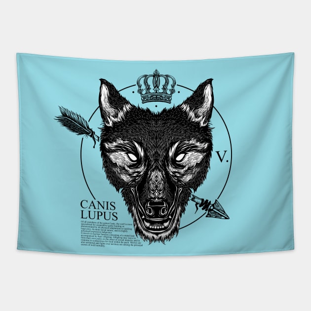 Canis Lupus Tapestry by CHAKRart