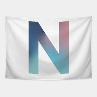 Gradient Letter N Initial Alphabet Tapestry