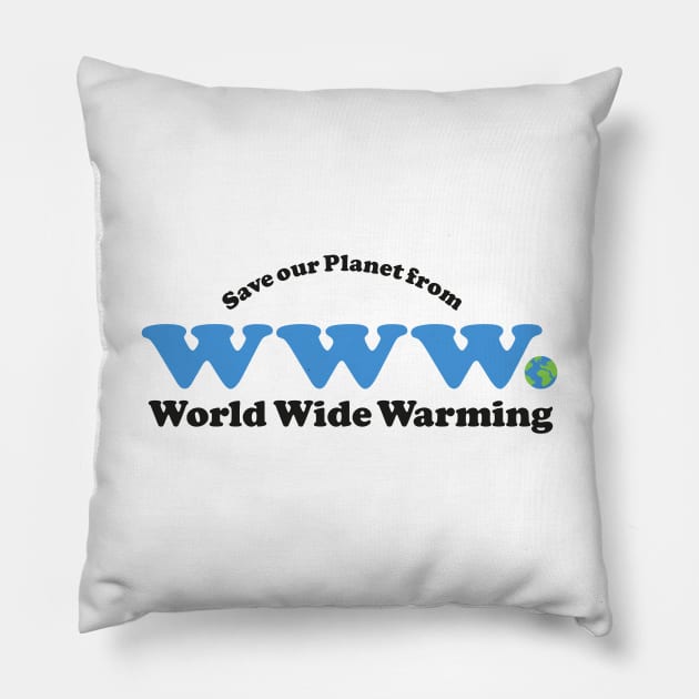 World Wide Warming Pillow by markvickers41