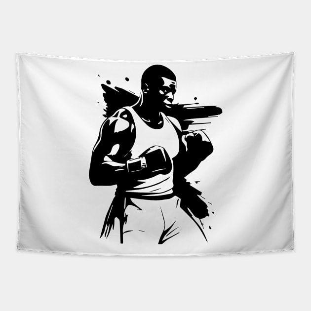 boxing man Tapestry by lkn