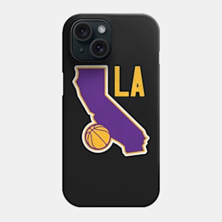 Los Angeles Basketball State Outline Phone Case