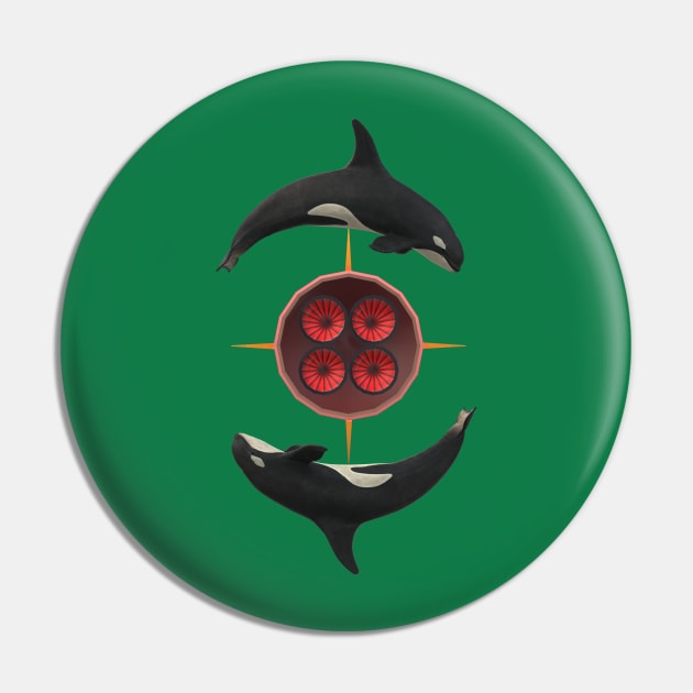 Super Killer Whale Pin by MOUKI