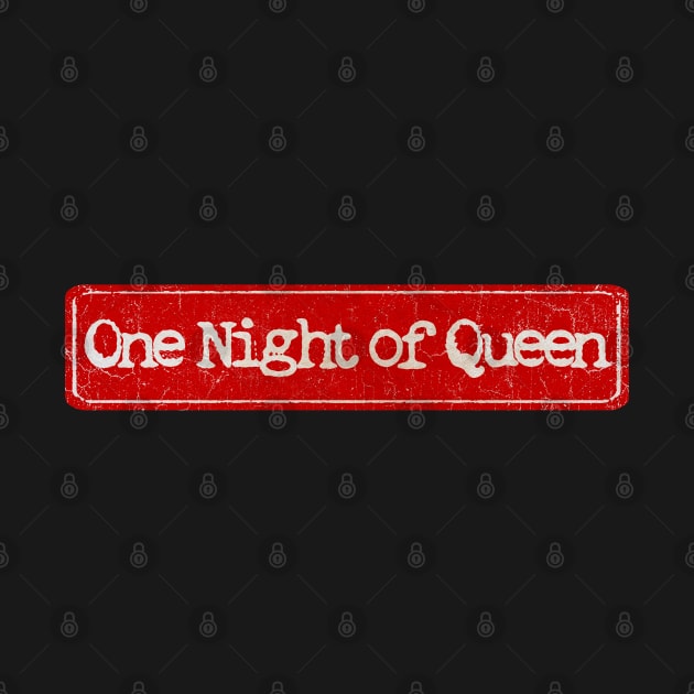 vintage retro plate One Night of Queen by GXg.Smx