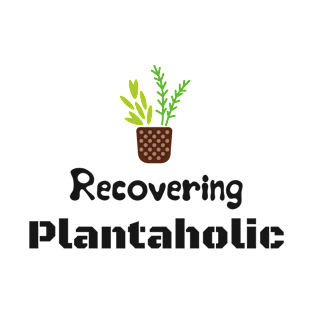 Recovering Plantaholic Cute House Plant In A Blue Pot With Dots For Gardeners T-Shirt