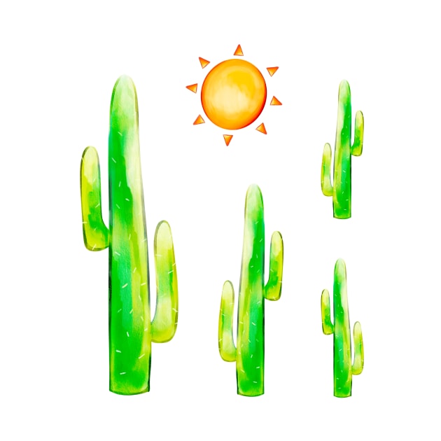 Sunshine & Cacti by Kelly Louise Art