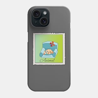 Animal postage stamp Phone Case