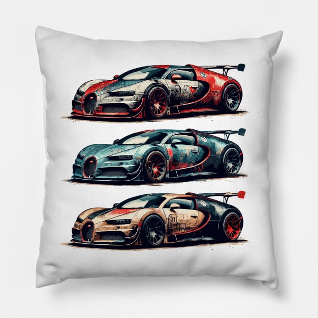 Bugatti Veyron Pillow by Vehicles-Art