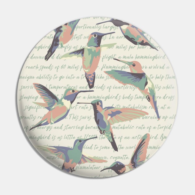 Hummingbird Info Pin by Slightly Unhinged