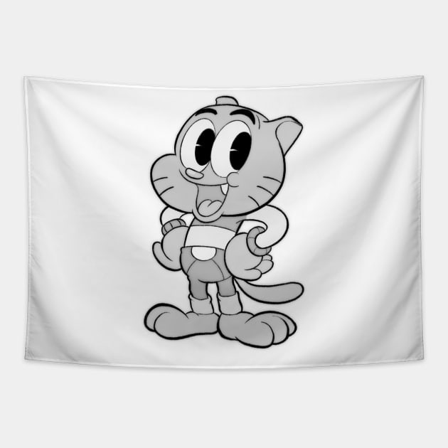 Gumball 1930s rubber hose cartoon style Tapestry by Kevcraven