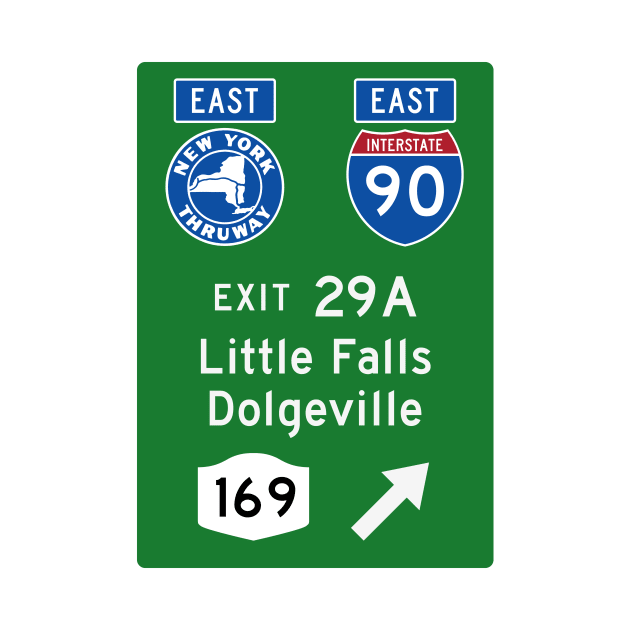 New York Thruway Eastbound Exit 29A: Little Falls Dolgeville Rte 169 by MotiviTees