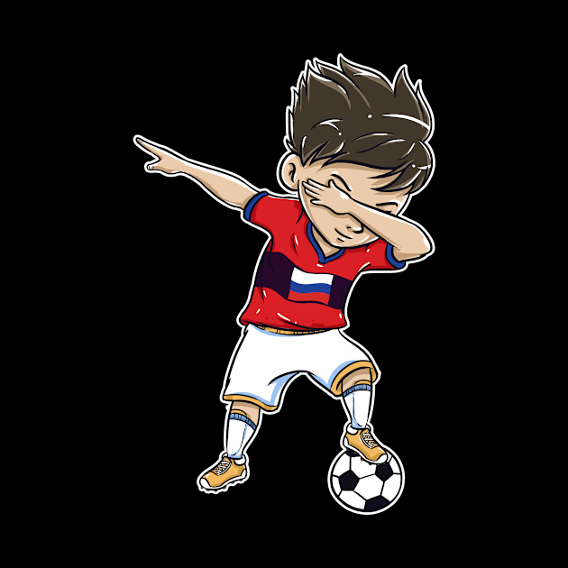 Dabbing Soccer Player Funny Russia Fan T-Shirt boy by Pummli