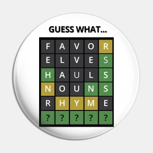 Guess The Word - Wordle Pin