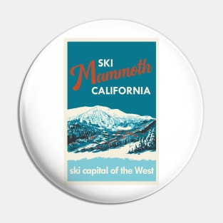 Ski Mammoth Mountain Vintage Ski Poster Pin