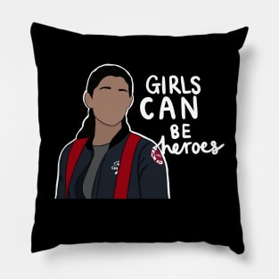 Stella Kidd Girls can be heroes Pillow